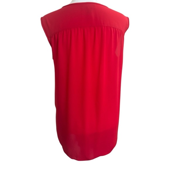 J.Crew Red Drapey Keyhole Top - Picture 3 of 8